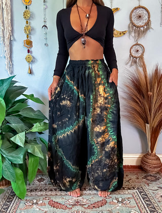 NOVA HAREM TROUSERS - GREEN ACCENTED