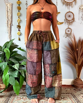 WOODLAND HAREM TROUSERS - EARTH