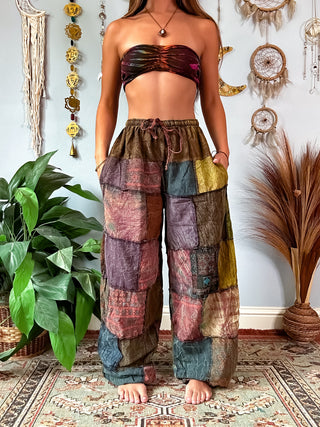 WOODLAND HAREM TROUSERS - EARTH