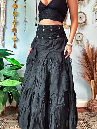 COVEN WRAP SKIRT - MIDNIGHT