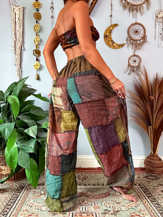 WOODLAND HAREM TROUSERS - EARTH