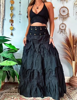 COVEN WRAP SKIRT - MIDNIGHT