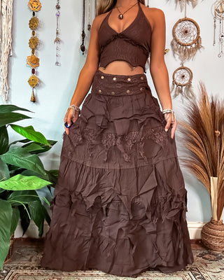 COVEN WRAP SKIRT - EARTH