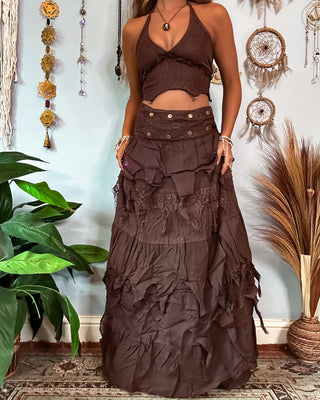 COVEN WRAP SKIRT - EARTH