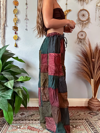 HUNTER WIDE LEG TROUSERS - EARTH