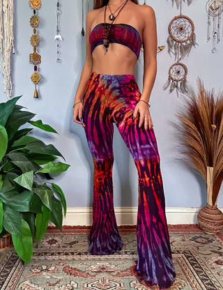 AURORA FLARE PANTS - PLUM