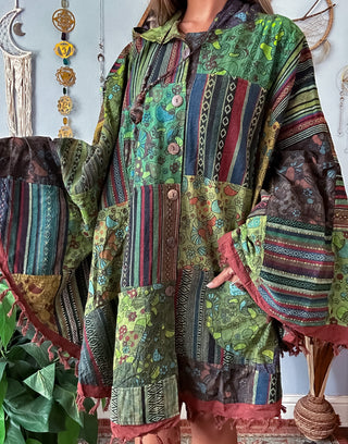 MUSHROOM PATCH PONCHO - FOREST