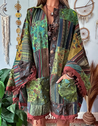 MUSHROOM PATCH PONCHO - FOREST