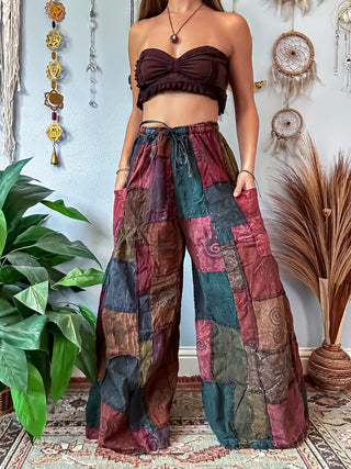 HUNTER WIDE LEG TROUSERS - EARTH