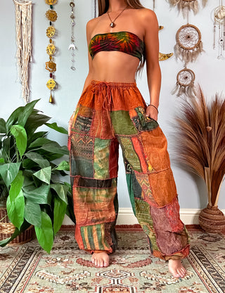 WOODLAND HAREM TROUSERS - RUST