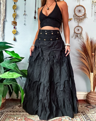 COVEN WRAP SKIRT - MIDNIGHT