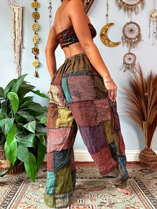 WOODLAND HAREM TROUSERS - EARTH