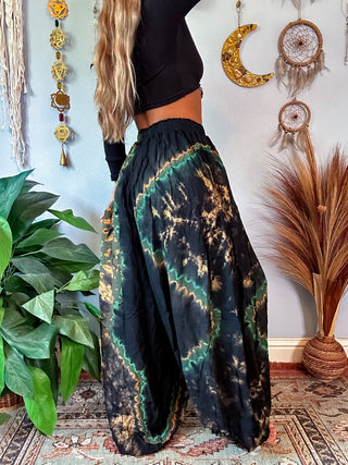 NOVA HAREM TROUSERS - GREEN ACCENTED