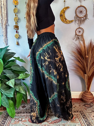 NOVA HAREM TROUSERS - GREEN ACCENTED