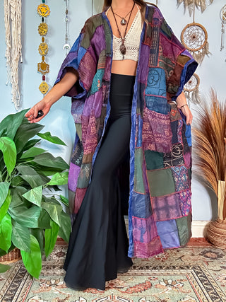 WOODLAND PATCHWORK DUSTER - BERRY