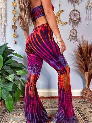 AURORA FLARE PANTS - PLUM