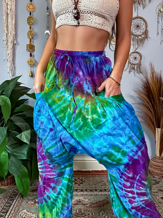 LUCY HAREM TROUSERS- GLACIER