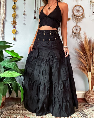 COVEN WRAP SKIRT - MIDNIGHT