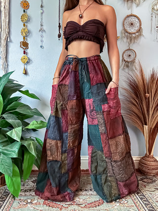 HUNTER WIDE LEG TROUSERS - EARTH