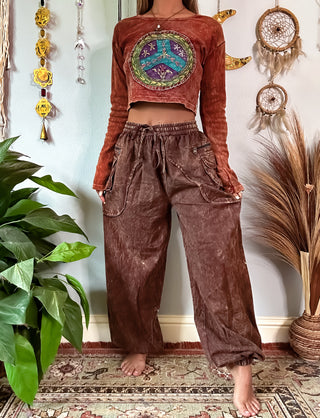 CEDAR HAREM TROUSERS - EARTH