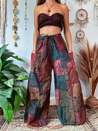 HUNTER WIDE LEG TROUSERS - EARTH