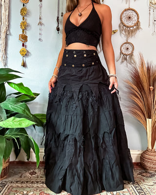 COVEN WRAP SKIRT - MIDNIGHT