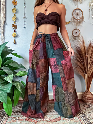 HUNTER WIDE LEG TROUSERS - EARTH