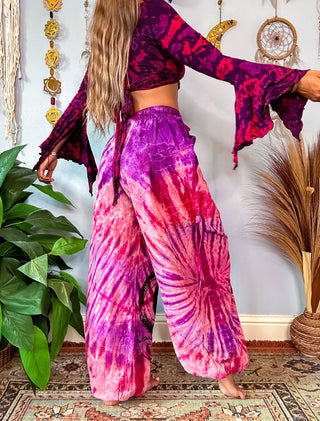 LEILANI HAREM TROUSERS - PINK & PURPLE