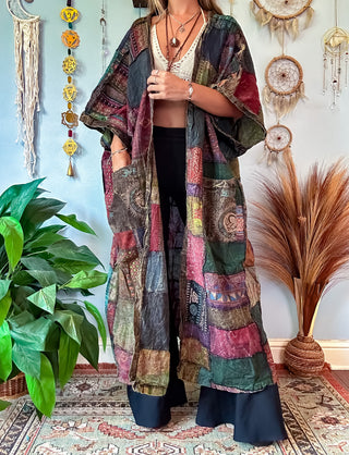 WOODLAND PATCHWORK DUSTER - EARTH