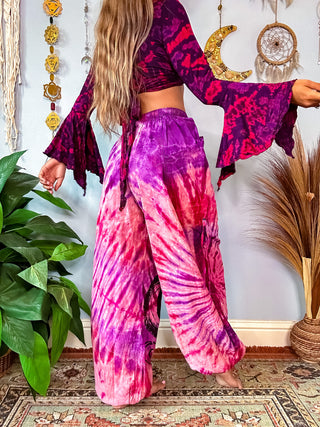 LEILANI HAREM TROUSERS - PINK & PURPLE