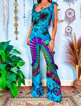 AURORA CONVERTIBLE JUMPSUIT / FLOW PANTS - TURQUOISE