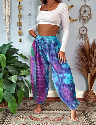 MILO HAREM TROUSERS - BLUE / PINK / PURPLE / GREEN