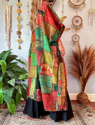 WOODLAND PATCHWORK DUSTER - WARM TONED