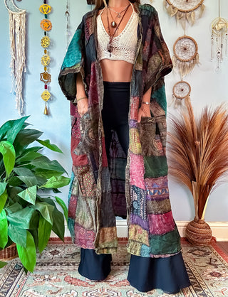 WOODLAND PATCHWORK DUSTER - EARTH