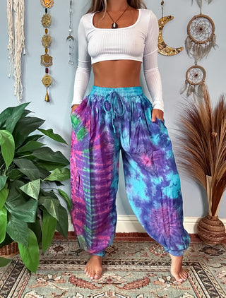 MILO HAREM TROUSERS - BLUE / PINK / PURPLE / GREEN