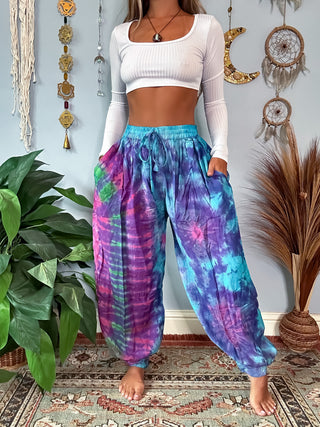 MILO HAREM TROUSERS - BLUE / PINK / PURPLE / GREEN