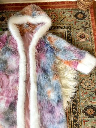 PASTEL DREAMZ FAUX FUR COAT