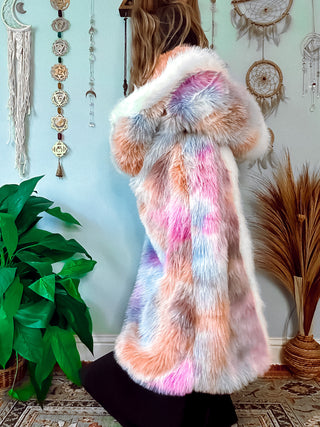 PASTEL DREAMZ FAUX FUR COAT