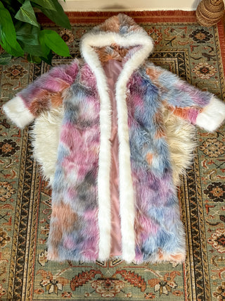 PASTEL DREAMZ FAUX FUR COAT