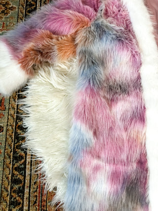 PASTEL DREAMZ FAUX FUR COAT