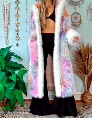 PASTEL DREAMZ FAUX FUR COAT