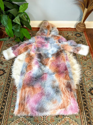 PASTEL DREAMZ FAUX FUR COAT