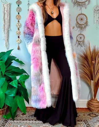 PASTEL DREAMZ FAUX FUR COAT