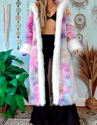 PASTEL DREAMZ FAUX FUR COAT