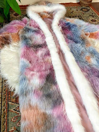 PASTEL DREAMZ FAUX FUR COAT