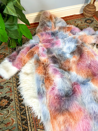 PASTEL DREAMZ FAUX FUR COAT