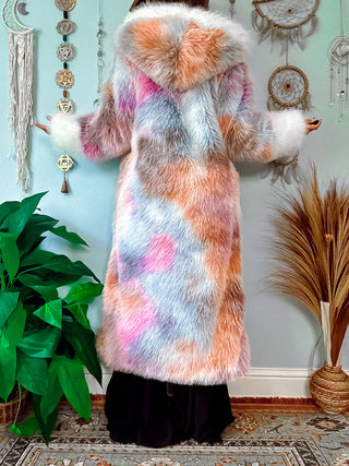 PASTEL DREAMZ FAUX FUR COAT